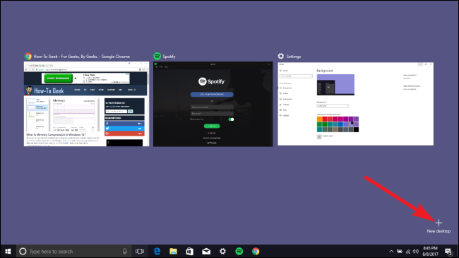 Desktops virtuais no Windows 10