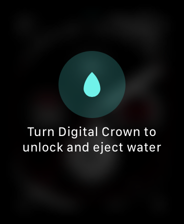 O ícone de cadeado de água no Apple Watch.