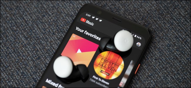 Aplicativo YouTube Music em um aparelho Android