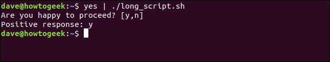 canalizando sim para long_script.sh em uma janela de terminal
