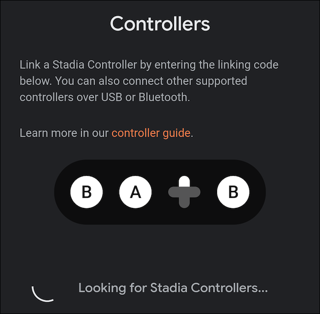 Seu smartphone Android começará a procurar um controlador Stadia disponível