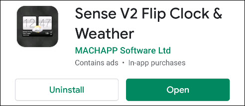 Sense V2 Flip Clock & Weather