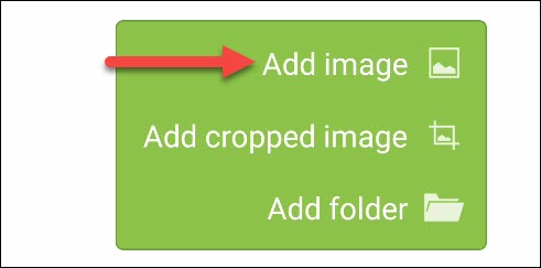 Toque em "Adicionar imagem".