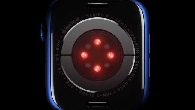 Sensor de oxigênio no sangue no Apple Watch Series 6