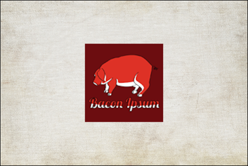 O logotipo da Bacon Ipsum.