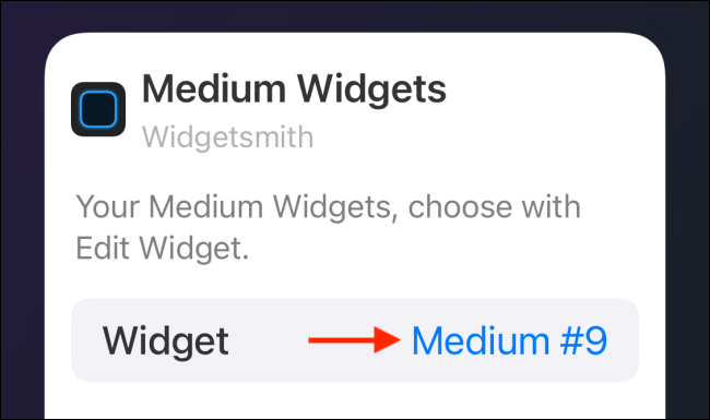 Toque em "Widget".