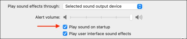 Clique em Play Sound on Startup