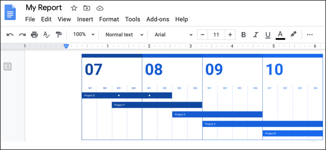 Incorporar um Google Drawing Google Docs