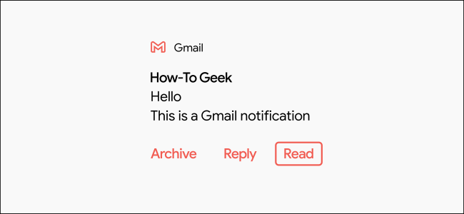 Uma notificação do Gmail marcada como "Lida". 