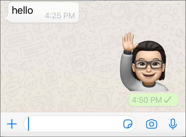 Memoji enviado no WhatsApp