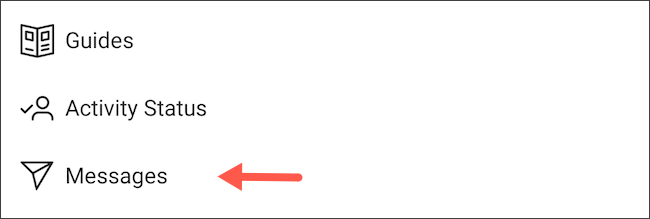 Visite as configurações de mensagens no aplicativo Instagram