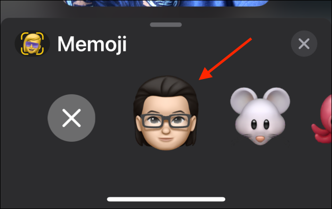 Selecione o seu memoji