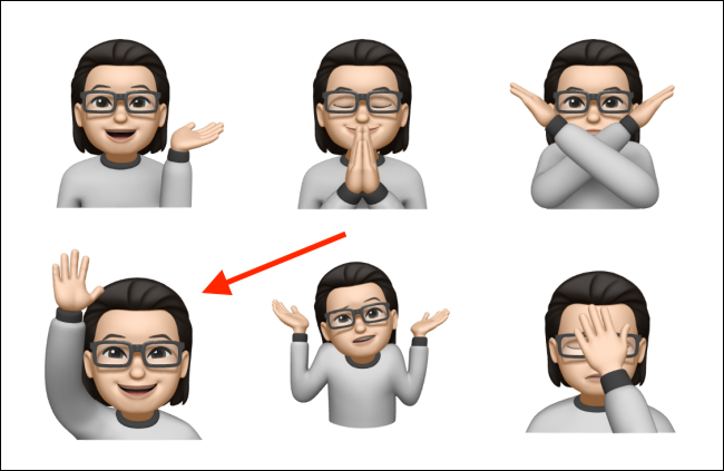 Toque no Memoji para escolhê-lo