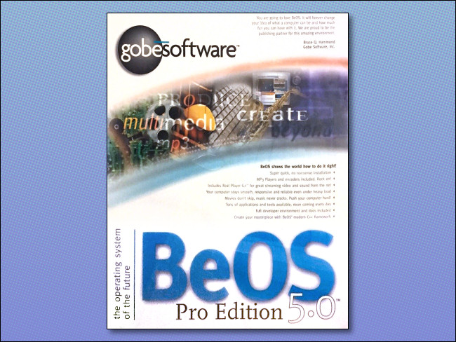 A caixa do BeOS 5.0 Pro Edition.