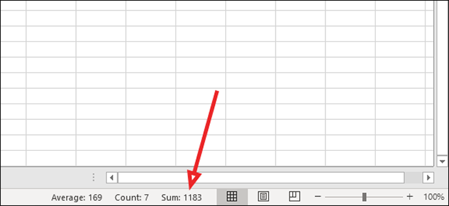 soma no final do excel