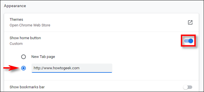 Configurando uma página inicial no Google Chrome.