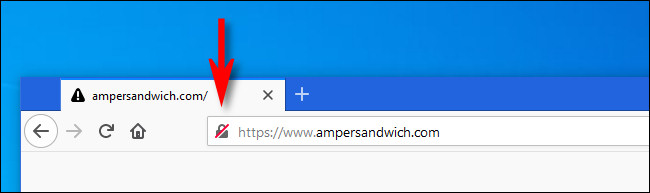 No Firefox, clique no ícone de cadeado ao lado do endereço do site.