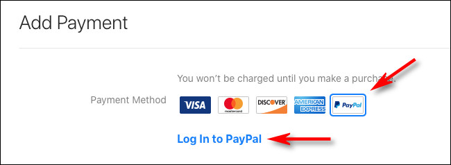 Selecione "PayPal" e clique em "Entrar no Paypal"