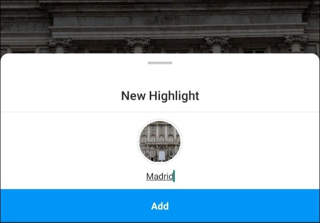 Um "novo destaque" sendo adicionado para Madrid.