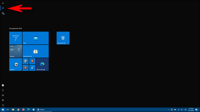 Um menu Iniciar em tela inteira no Windows 10