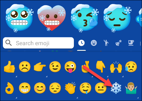 Selecione o primeiro emoji que deseja para seu mash-up.