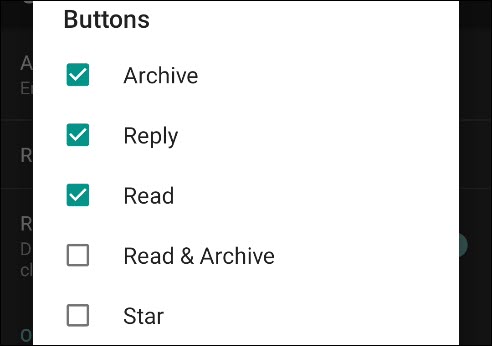 Marque as caixas de seleção ao lado de qualquer uma das opções que deseja adicionar. 