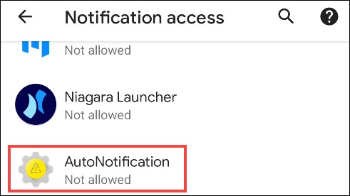 Toque em "Notificação automática".