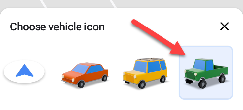 escolha um ícone de veículo