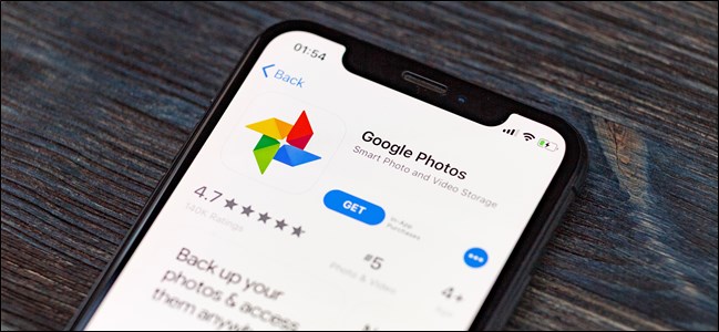 Lista da App Store do Google Fotos no iPhone da Apple