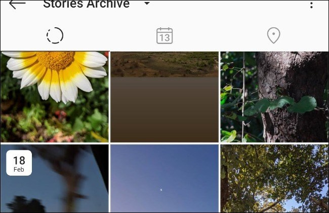 Um "Arquivo de Histórias" no Instagram.