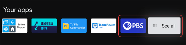 Selecione "Ver todos" para ver todos os seus aplicativos e jogos.