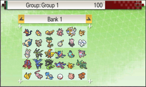A interface do Pokémon Bank