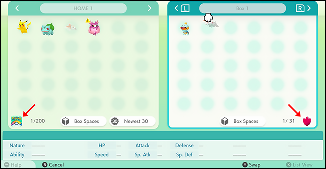 pokémon para casa movendo pokémon para caixas de jogos