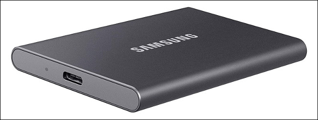 Unidade de estado sólido USB externa Samsung.