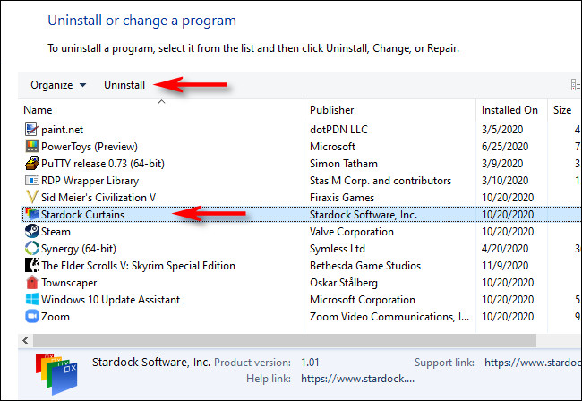 Em Programas e Recursos, selecione o aplicativo que deseja desinstalar e clique em “Desinstalar”.