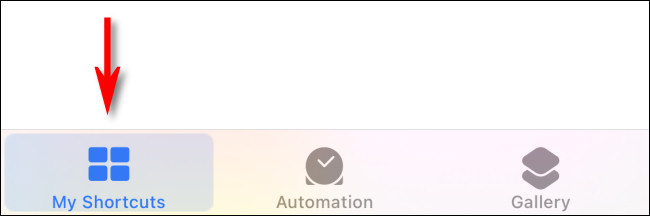 Em Atalhos no iPhone ou iPad, toque em "Meus Atalhos".