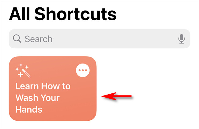 Em Atalhos no iPhone ou iPad, toque no atalho para executá-lo.