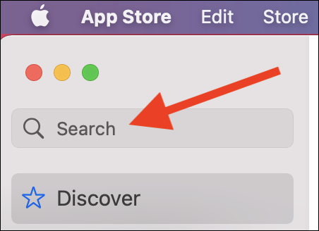 Use a barra de pesquisa no canto superior esquerdo para encontrar um aplicativo