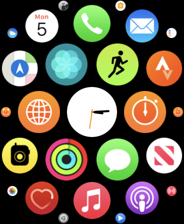 Menu Apple Watch