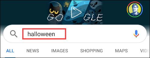 procure por halloween no google