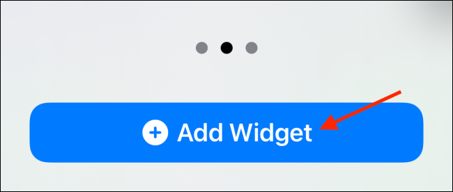 Toque em "Adicionar widget".