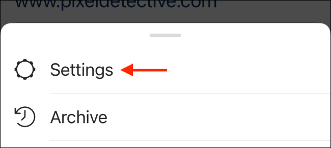 Toque em Configurações no Instagram