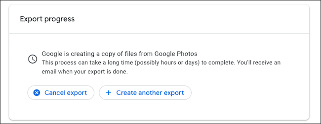 Cancelar exportação de backup do Google Fotos 