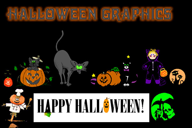 Um site de Halloween Graphics no GeoCities.