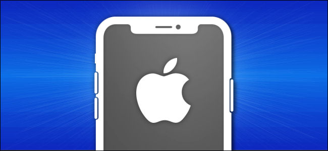Contorno do iPhone com um logotipo da Apple