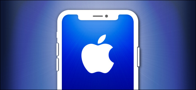 Contorno do iPhone com um logotipo da Apple