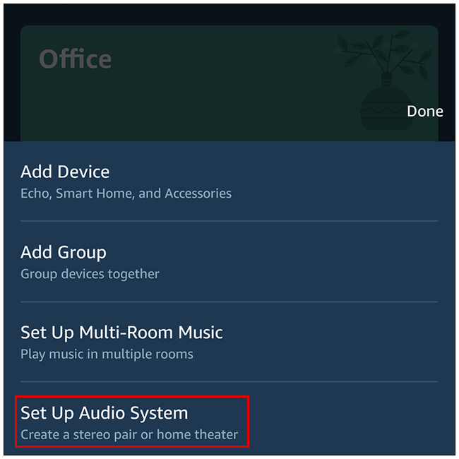 Selecione "Configurar Sistema de Áudio" na janela pop-up. 