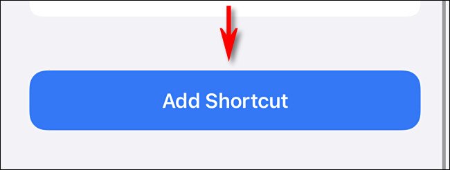 Toque em "Adicionar atalho"