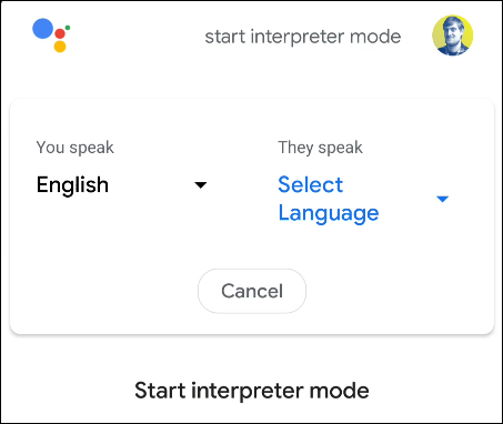 como iniciar o modo intérprete