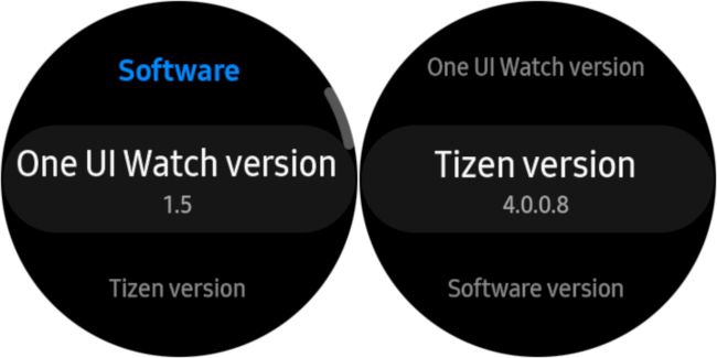 uma informação de interface do usuário e tizen